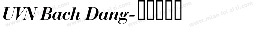 UVN Bach Dang字体转换